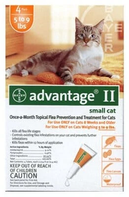 Advantage II Topical Flea And Tick For Cats - Up To 9 Lbs - 4 Pack 3 Advantage II Topical Flea And Tick For Cats - Up To 9 Lbs - 4 Pack
