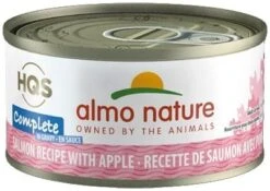 Almo Nature HQS Complete Salmon With Apple In Gravy Canned Cat Food - 2.47 Oz Cans - Case Of 24