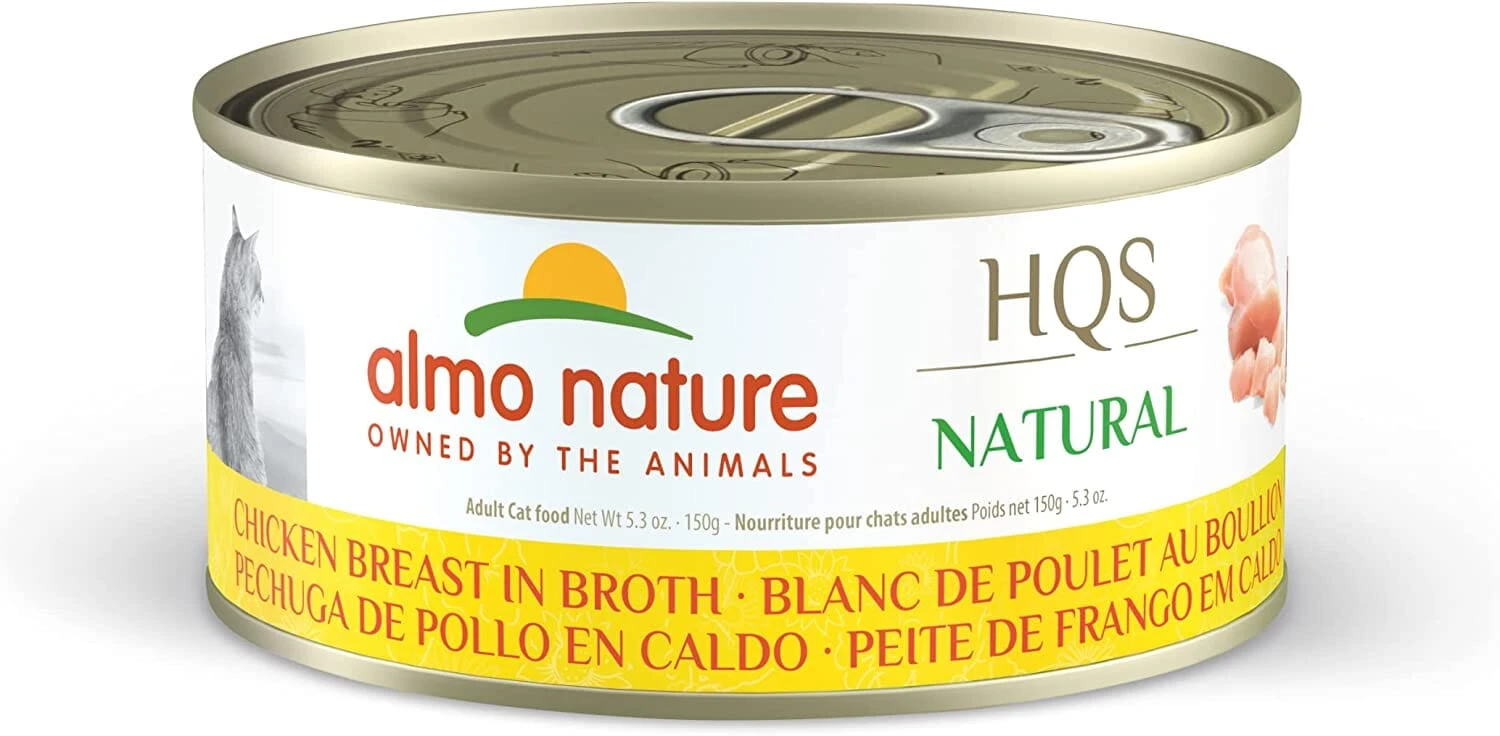 Almo Nature HQS Natural Chicken Breast In Broth Canned Cat Food - 5.29 Oz - Case Of 24 3 Almo Nature HQS Natural Chicken Breast In Broth Canned Cat Food - 5.29 Oz - Case Of 24