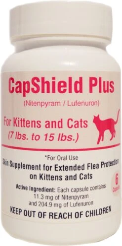 Capshield Plus Flea And Tick Protection Tablets For Cats - 7 - 15 Lbs - 6 Count