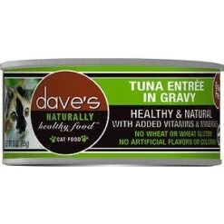 Dave's Pet Food Naturally Healthy Tuna Entree In Gravy Canned Cat Food - 3 Oz Cans - Case Of 24