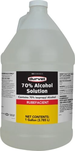 Durvet Isopropyl Alcohol 70% Solution Veterinary Supplies Clean Sanitize & Misc - 1 Gal - 4 Pack