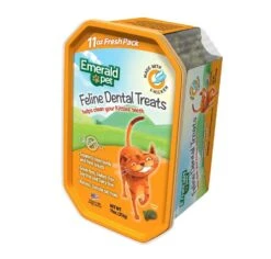 Emerald Pet Chicken Dental Cat Treats - 11 Oz Tub