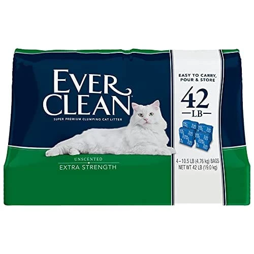 Ever Clean Extra Strength Clumping Cat Litter - Unscented - 10.5 Lbs - 4 Pack 3 Ever Clean Extra Strength Clumping Cat Litter - Unscented - 10.5 Lbs - 4 Pack