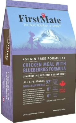 FirstMate Limited Ingredient Diet Grain-Free Chicken Blueberry Dry Cat Food - 10 Lbs
