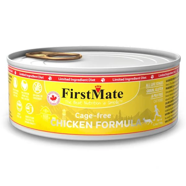 FirstMate Limited Ingredient Diet Grain-Free Chicken Canned Cat Food - 5.5 Oz - Case Of 24 3 FirstMate Limited Ingredient Diet Grain-Free Chicken Canned Cat Food - 5.5 Oz - Case Of 24