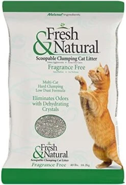 Fresh & Natural Fragrance Free Bag Cat Litter - 40 Lb Bag