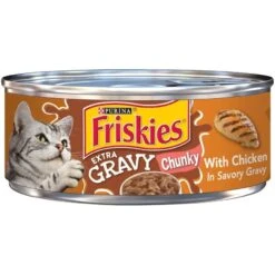 Friskies Extra Gravy Chunky With Chicken In Savory Gravy Canned Cat Food