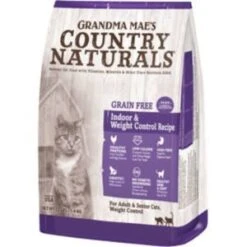 Grandma Mae's Country Naturals Cat Grain-Free Indoor Weight Control Hairball - 4 Lbs