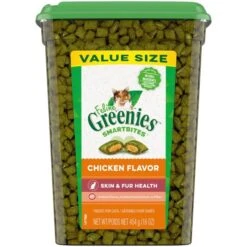 Greenies Feline SmartBites Skin & Fur Chicken Dental Cat Treats - 16 Oz