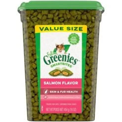 Greenies Feline SmartBites Skin & Fur Salmon Dental Cat Treats - 16 Oz