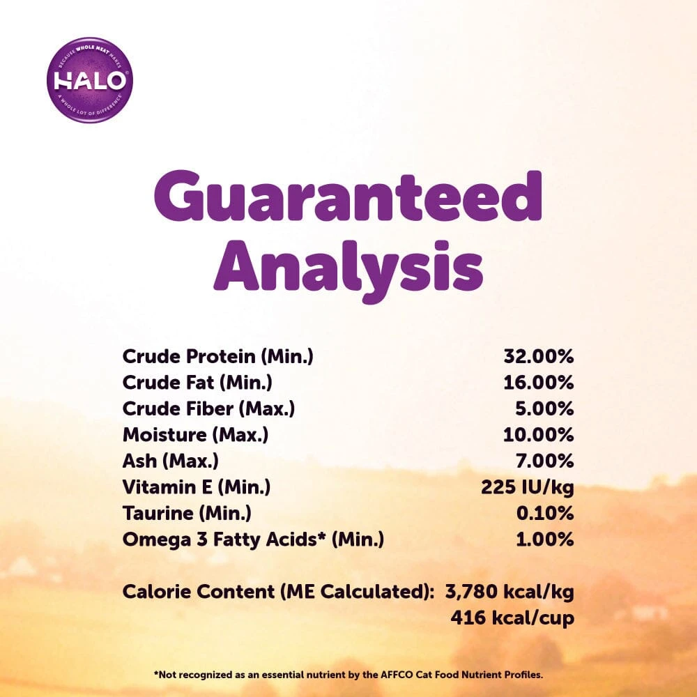 Halo Adult Holistic Chicken & Chicken Liver Recipe Dry Cat Food 4 Halo Adult Holistic Chicken & Chicken Liver Recipe Dry Cat Food - Image 2