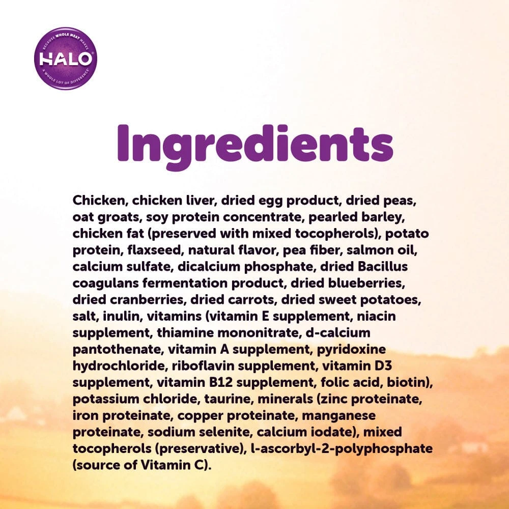 Halo Adult Holistic Chicken & Chicken Liver Recipe Dry Cat Food 6 Halo Adult Holistic Chicken & Chicken Liver Recipe Dry Cat Food - Image 4