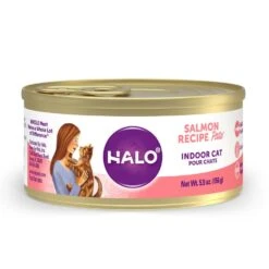 Halo Grain Free Indoor Cat Salmon Pate Canned Cat Food