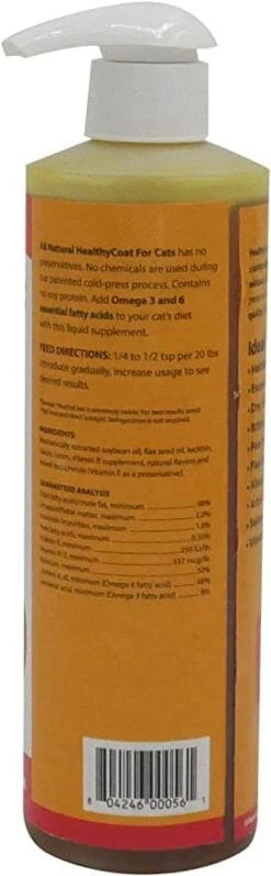 Healthycoat For Cats Natural Hairball Relief Cat Supplements - 1 Pt