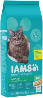 Iams ProActive Health Indoor Weight Hairball Dry Cat Food - 7 Lb Bag