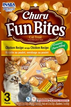 Inaba Churu Fun Bites Cat Treats - Chicken - 2.01 Oz - 6 Pack