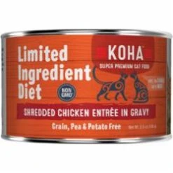 Koha Grain-Free Shredded Chicken Canned Cat Food - 5.5 Oz - Case Of 12