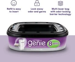 Litter Genie Litter Genie Plus Refill Cat Litter Disposal System - Black - 4 Pack 15 Litter Genie Litter Genie Plus Refill Cat Litter Disposal System - Black - 4 Pack -Weruva Shop litter genie litter genie plus refill cat litter disposal system black 4 pack 297101