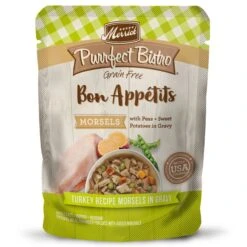 Merrick Purrfect Bistro Grain-Free Turkey Morsels Wet Cat Food - 3 Oz Cans - Case Of 24