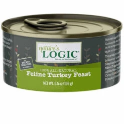 Nature's Logic Feline Turkey Canned Cat Food - 5.5 Oz Cans - Case Of 24