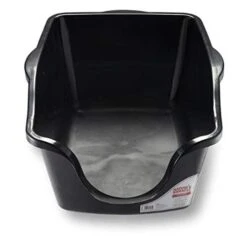 Nature's Miracle Nature's Mircale High Sided Cat Litter Box - Black - 17.5 X 25 X 12 In