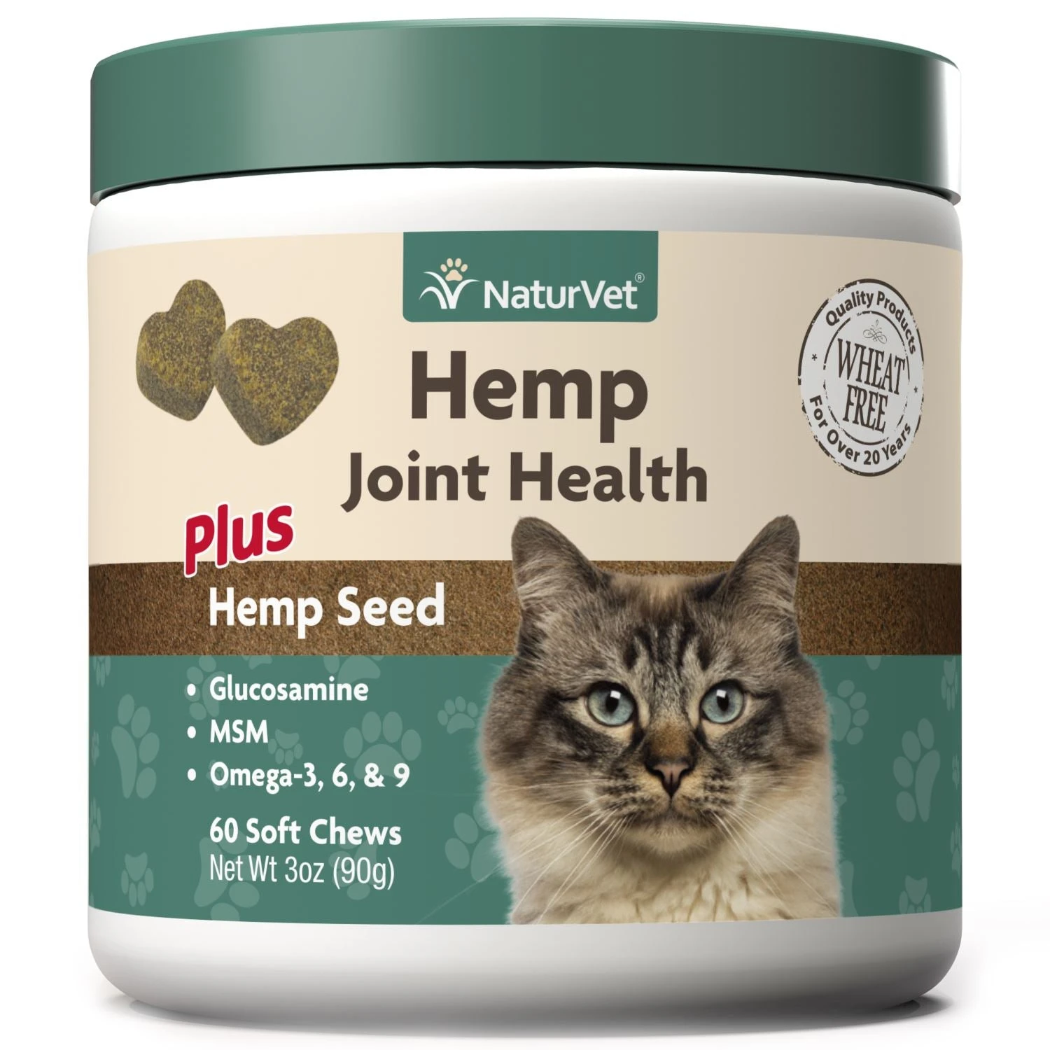 Naturvet Hemp Joint Health Plus Hemp Seed Soft Chews Cat Chewy Supplements - 60 Ct 3 Naturvet Hemp Joint Health Plus Hemp Seed Soft Chews Cat Chewy Supplements - 60 Ct