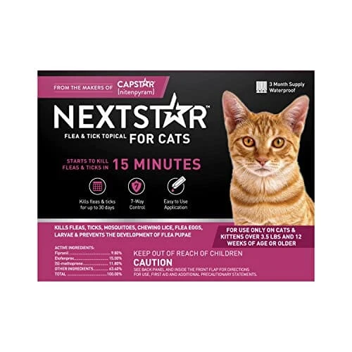 Nextstar Topical Flea And Tick For Cats - 3.5 Lbs - 3 Count 3 Nextstar Topical Flea And Tick For Cats - 3.5 Lbs - 3 Count