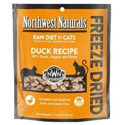 Northwest Naturals Freeze Dried Duck Cat Recipe Freeze-Dried Cat Treats - 11 Oz Bag