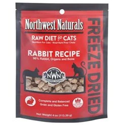 Northwest Naturals Freeze Dried Rabbit Cat Recipe Freeze-Dried Cat Treats - 4 Oz Bag
