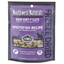 Northwest Naturals Freeze Dried Whitefish Cat Recipe Freeze-Dried Cat Treats - 4 Oz Bag