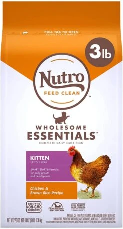 Nutro Kitten Chicken & Rice Dry Cat Food - 3 Lb Bag