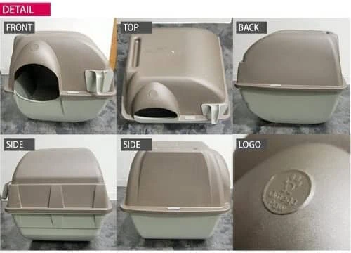 Omega Paw Omega Paw Self-Cleaning Cat Litter Box - Brown/Taupe - Medium 10 Omega Paw Omega Paw Self-Cleaning Cat Litter Box - Brown/Taupe - Medium - Image 8
