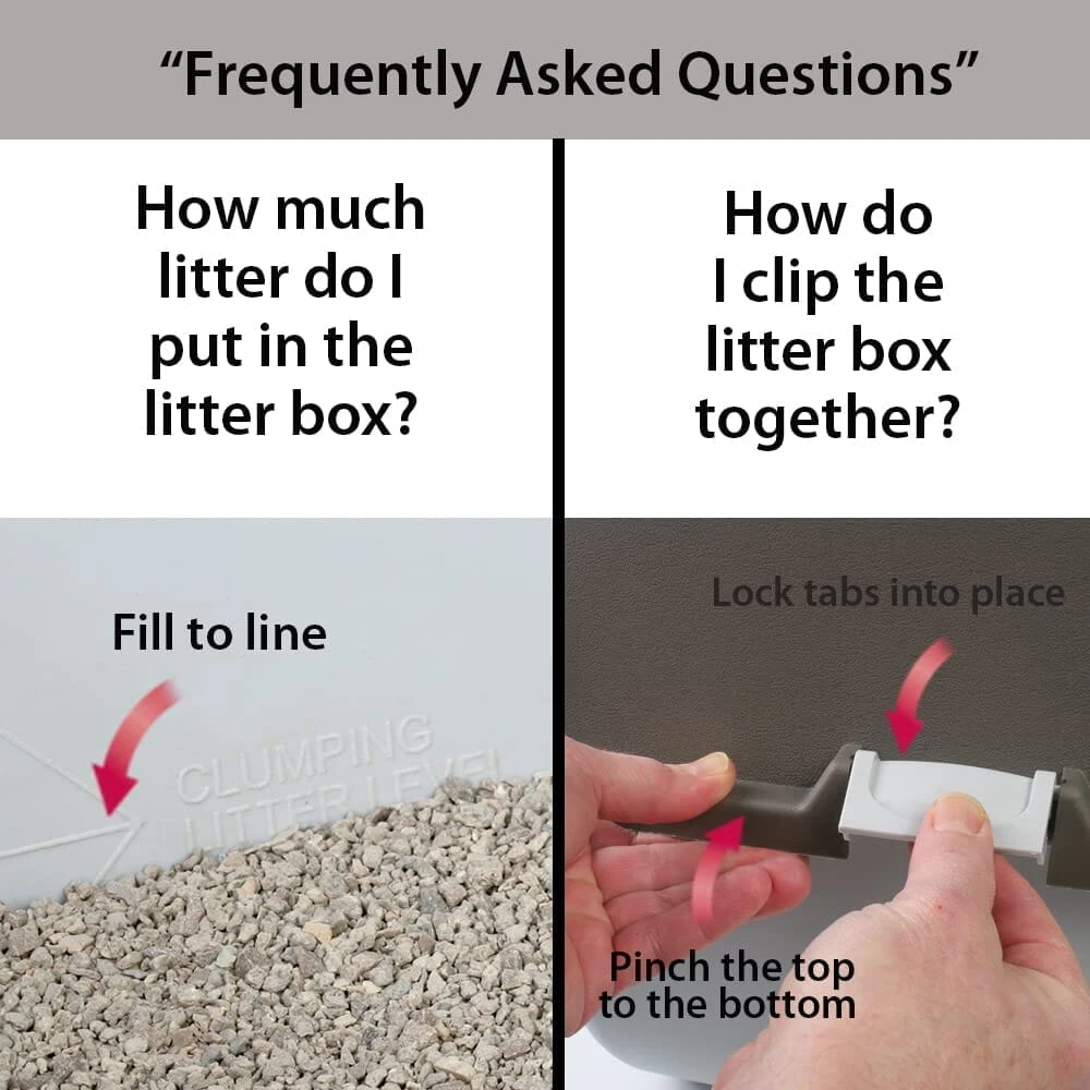 Omega Paw Omega Paw Self-Cleaning Cat Litter Box - Brown/Taupe - Medium 8 Omega Paw Omega Paw Self-Cleaning Cat Litter Box - Brown/Taupe - Medium - Image 6