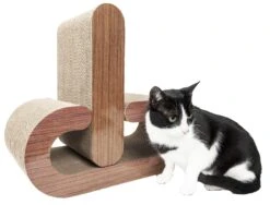 Pet Life ® 2-In-1 'Pill Shaped' Premium Quality Modular Kitty Cat Scratcher Lounger Lounge With Catnip