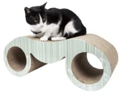 Pet Life ® 'Binocular' Premium Quality Kitty Cat Scratcher Lounger Lounge With Catnip