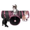 Pet Life ® 'Kitting-Go-Seek' Collapsible Folding Travel 3-way Kitty Cat Tunnel -Weruva Shop pet life r kitting go seek collapsible folding travel 3 way kitty cat tunnel with built in teaser ball 993904