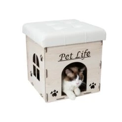 Pet Life ® 'Kitty Kallapse' Collapsible Folding Kitty Cat House Tree Bed Ottoman Bench Furniture 12 Pet Life ® 'Kitty Kallapse' Collapsible Folding Kitty Cat House Tree Bed Ottoman Bench Furniture -Weruva Shop pet life r kitty kallapse collapsible folding kitty cat house tree bed ottoman bench furniture 292903