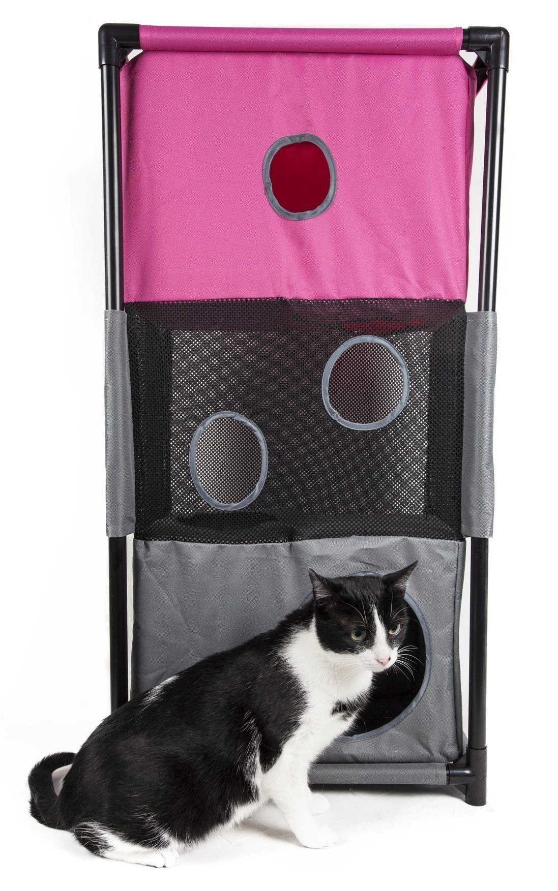 Pet Life ® 'Kitty-Square' Collapsible Travel Interactive Kitty Cat Tree Maze House Lounger Tunnel Lounge 4 Pet Life ® 'Kitty-Square' Collapsible Travel Interactive Kitty Cat Tree Maze House Lounger Tunnel Lounge - Image 2