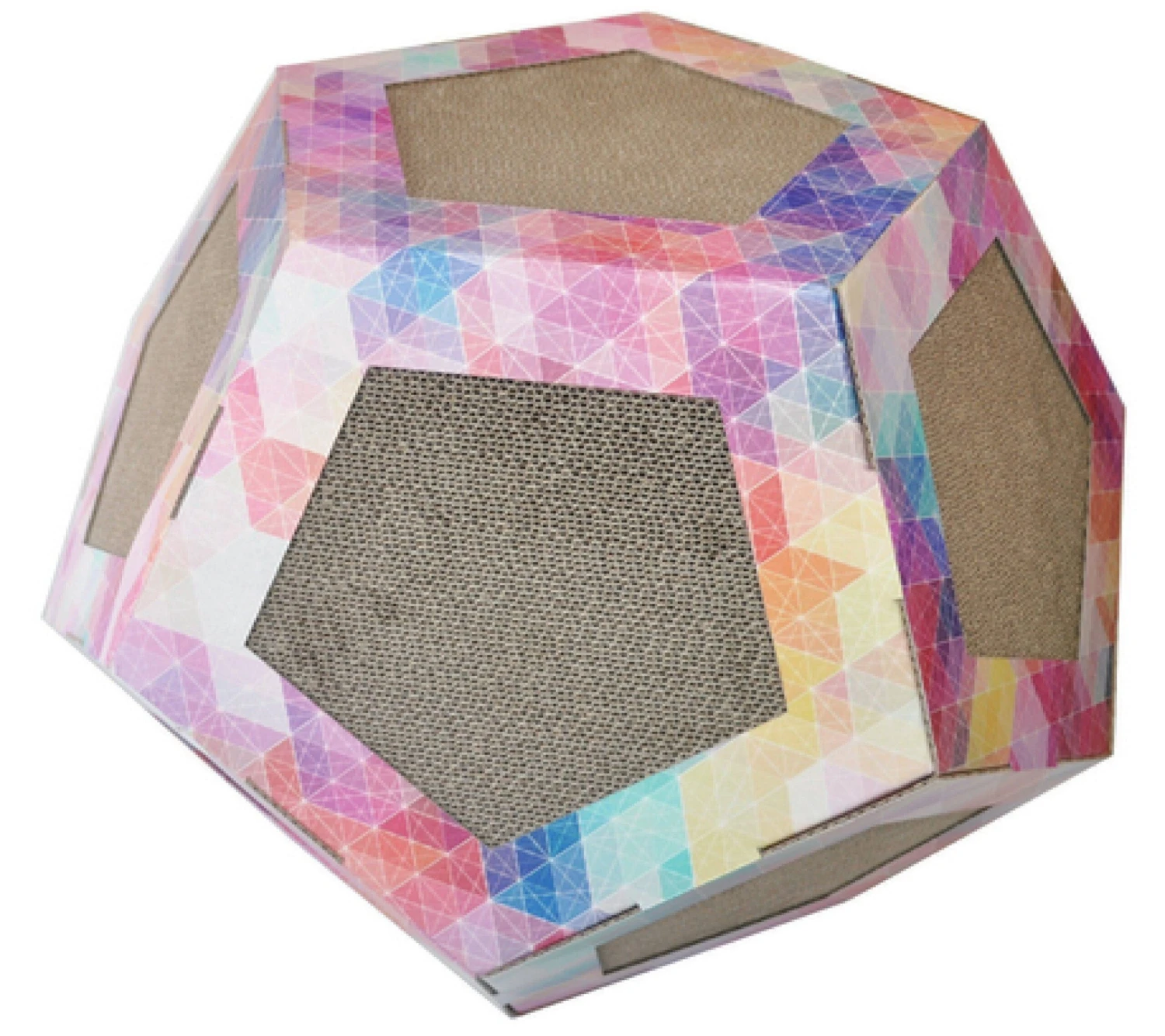 Pet Life ® 'Octagon Puzzle' Designer Premium Quality Kitty Cat Scratcher Lounge Toy & House With Catnip 3 Pet Life ® 'Octagon Puzzle' Designer Premium Quality Kitty Cat Scratcher Lounge Toy & House With Catnip
