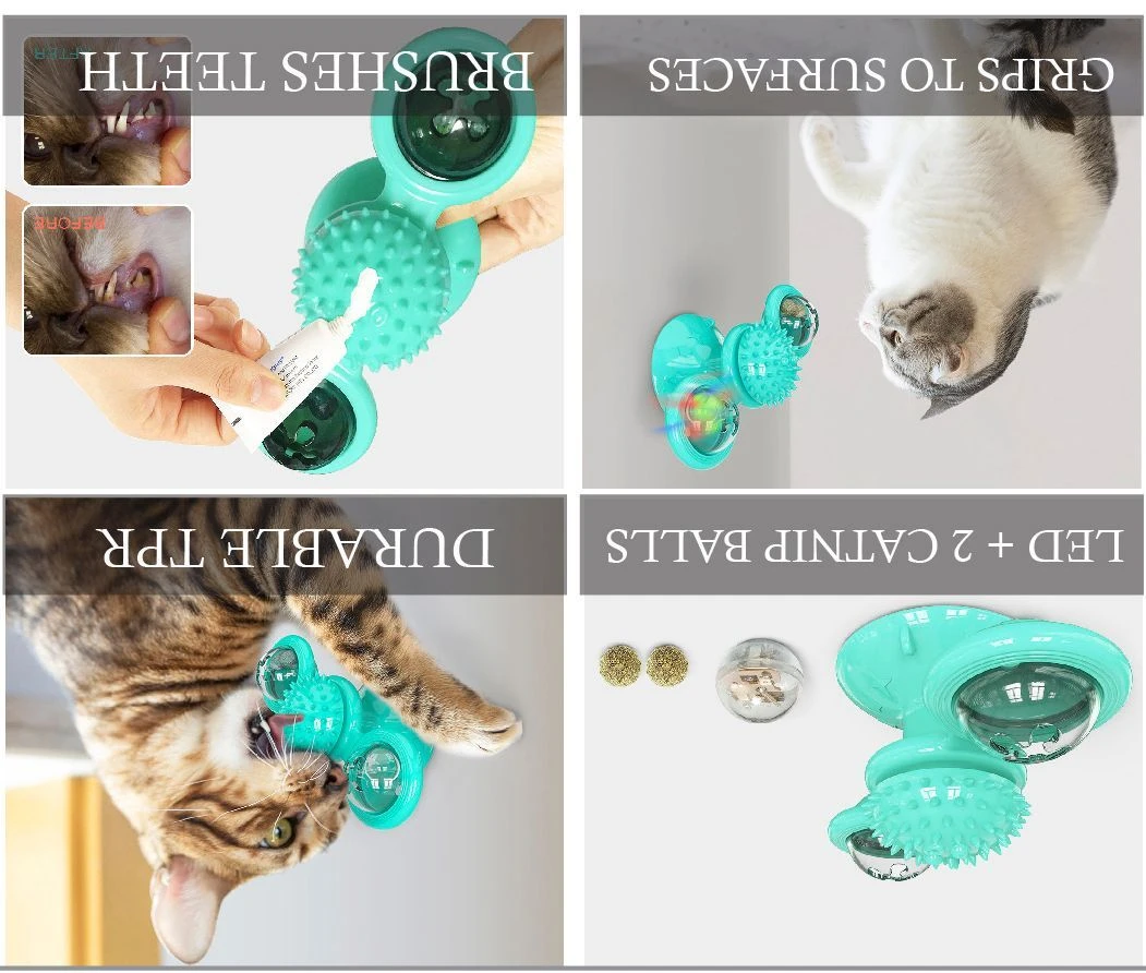 Pet Life ® 'Windmill' Rotating Suction Cup Spinning Cat Toy 5 Pet Life ® 'Windmill' Rotating Suction Cup Spinning Cat Toy - Image 3