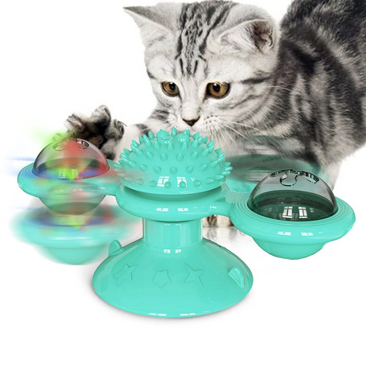 Pet Life ® 'Windmill' Rotating Suction Cup Spinning Cat Toy 18 Pet Life ® 'Windmill' Rotating Suction Cup Spinning Cat Toy - Image 16
