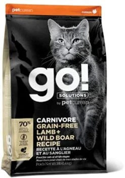 Petcurean GO! Carnivore Grain-Free Lamb & Wild Boar Cat Dry Cat Food - 3 Lb Bag