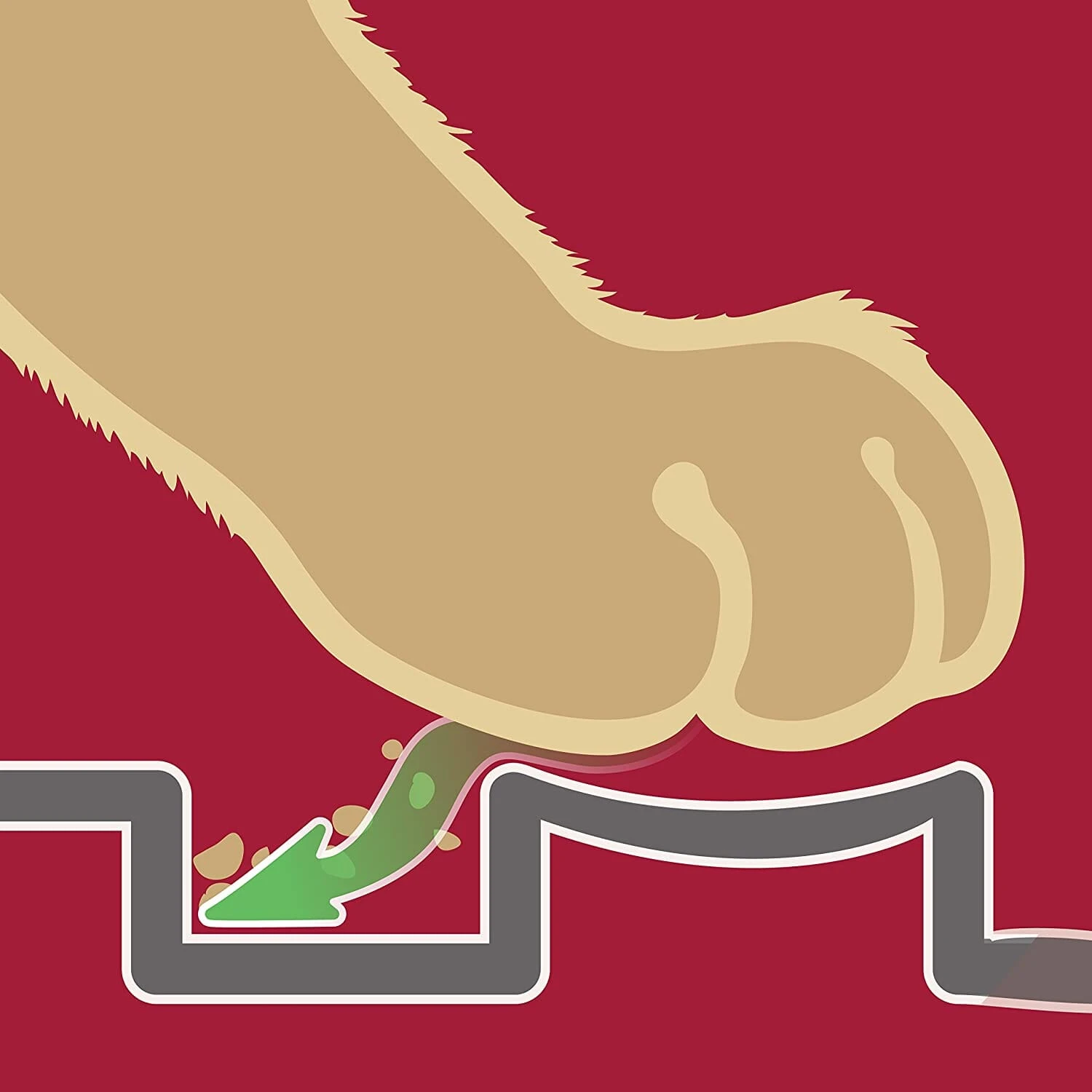 Petlinks Petlinks Purr-Fect Paws Cat Litter Mat - Gray - Medium 11 Petlinks Petlinks Purr-Fect Paws Cat Litter Mat - Gray - Medium - Image 9