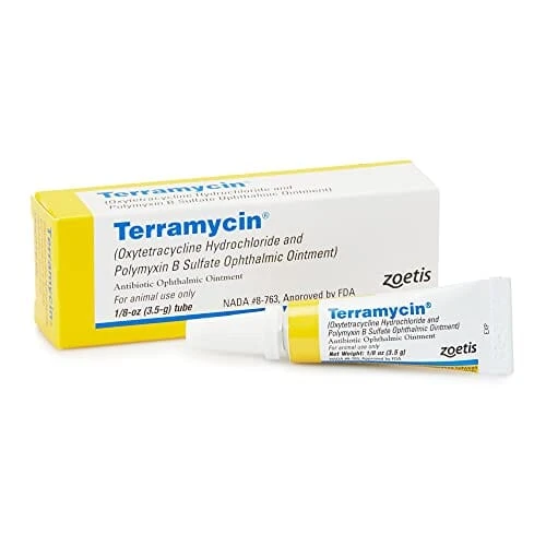 Pfizer Terramycin Opthalmic Ointment Veterinary Supplies Ointments & Creams - 3.5 Gm 3 Pfizer Terramycin Opthalmic Ointment Veterinary Supplies Ointments & Creams - 3.5 Gm