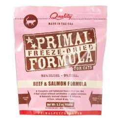 Primal Freeze-Dried Cat Food Nuggets Beef Salmon - 14 Oz
