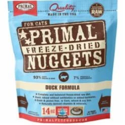 Primal Freeze-Dried Cat Food Nuggets Duck - 14 Oz