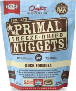 Primal Freeze-Dried Cat Food Nuggets Duck - 5.5 Oz