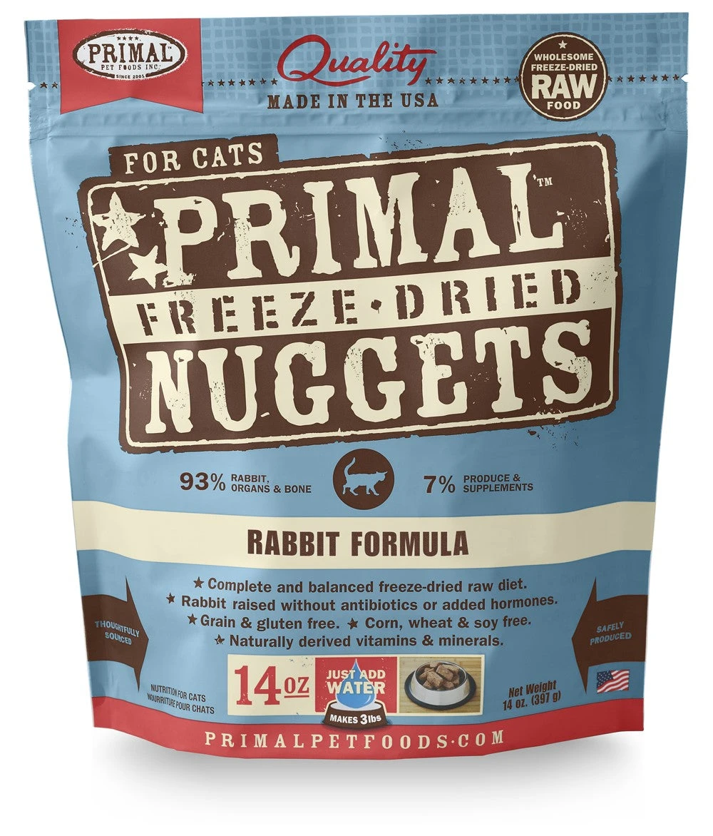 Primal Freeze-Dried Cat Food Rabbit - 14 Oz 3 Primal Freeze-Dried Cat Food Rabbit - 14 Oz