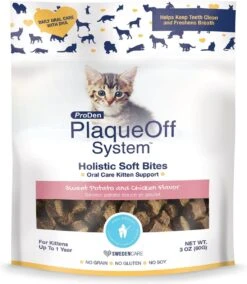Proden Plaqueoff Oral Care Kitten Formula Dental Cat Chews - 3 Oz